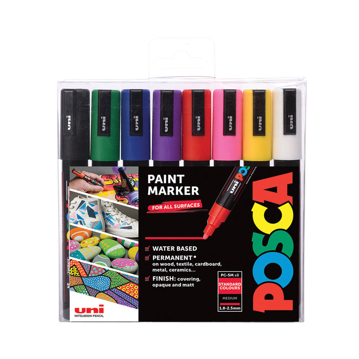 Uni Posca PC-5M 8 Standard Colours Set