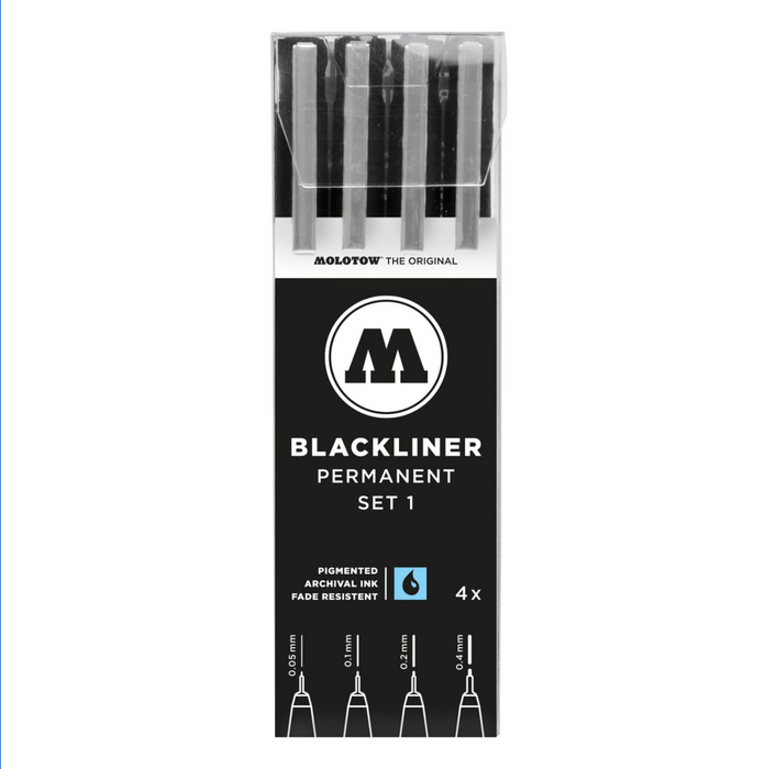 Molotow Blackliner - Set 1 (4 Markers)