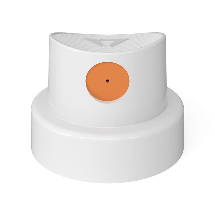 Fat Cap White With Orange Dot
