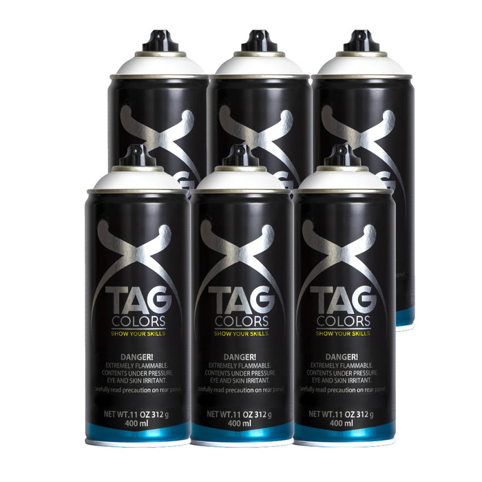 TAG COLORS White Pack of 6
