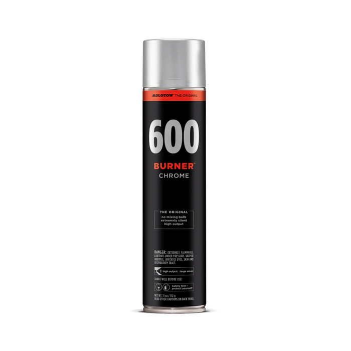 Molotow Burner Chrome high-gloss mirror chrome spray paint can