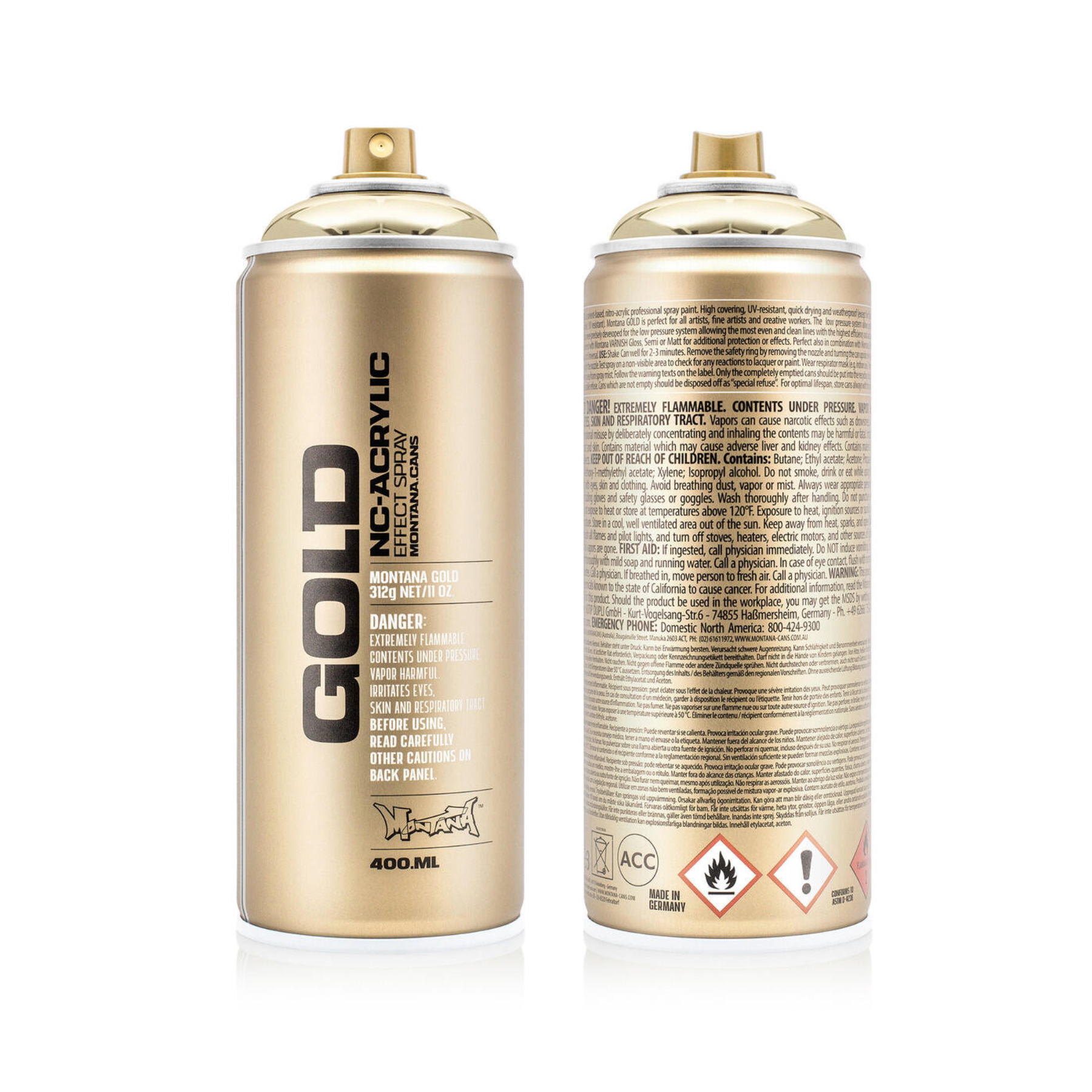 Montana Gold low-pressure graffiti spray paint can