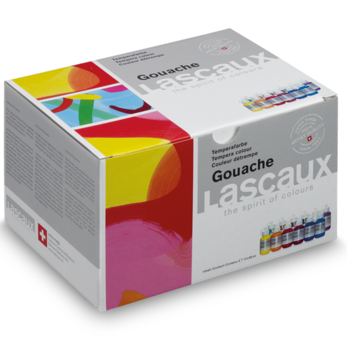 Lascaux Gouache Set of 12 x 85ml Bottles box