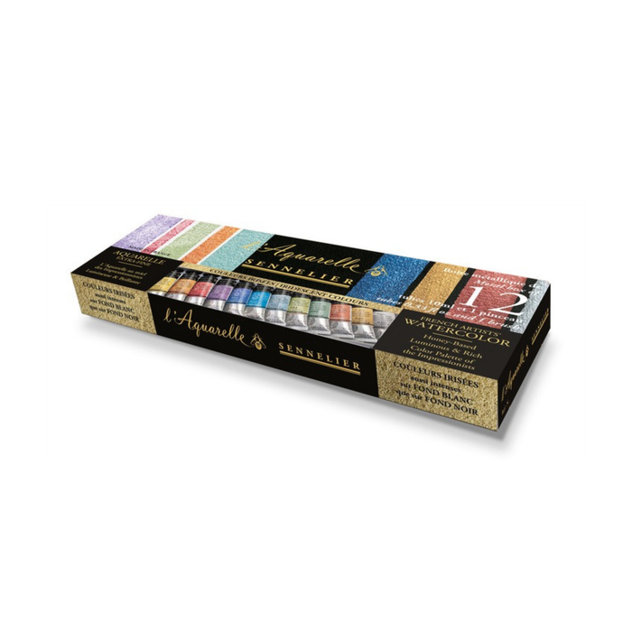 Sennelier Watercolour Metal Box Set 12 x 10ml Tubes Classic