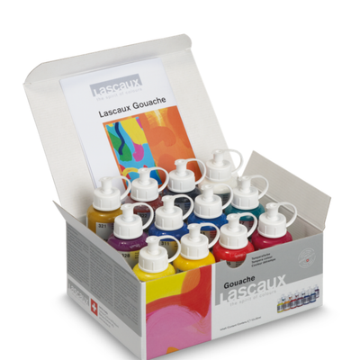 Lascaux Gouache Set of 12 x 30ml Bottles open box