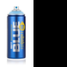 Montana Blue Black spray paint can, 400ml, half-can half-colour swatch