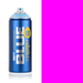 Montana Blue Fluor Pink spray paint can, 400ml, half-can half-colour swatch