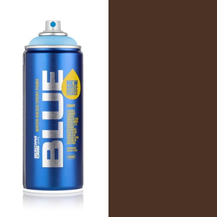 Montana Blue Bittersweet spray paint can, 400ml, half-can half-colour swatch