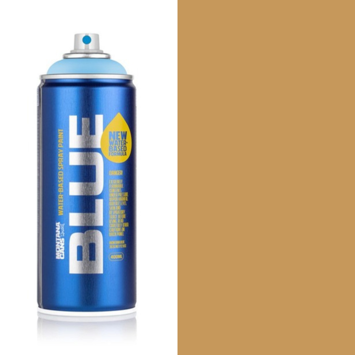 Montana Blue Sand spray paint can, 400ml, half-can half-colour swatch