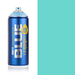 Montana Blue Shining Mint spray paint can, 400ml, half-can half-colour swatch