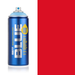 Montana Blue Bulls Red spray paint can, 400ml, half-can half-colour swatch