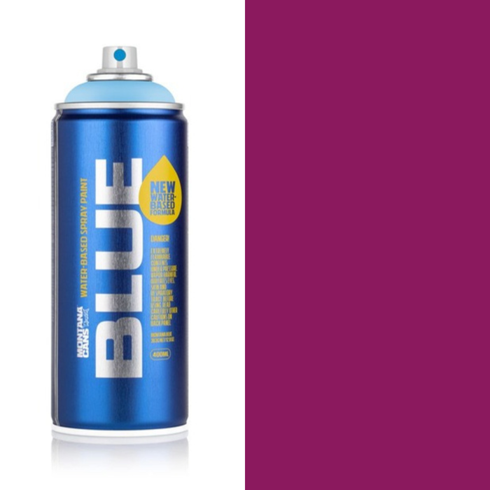 Montana Blue Cherry Blossom spray paint can, 400ml, half-can half-colour swatch