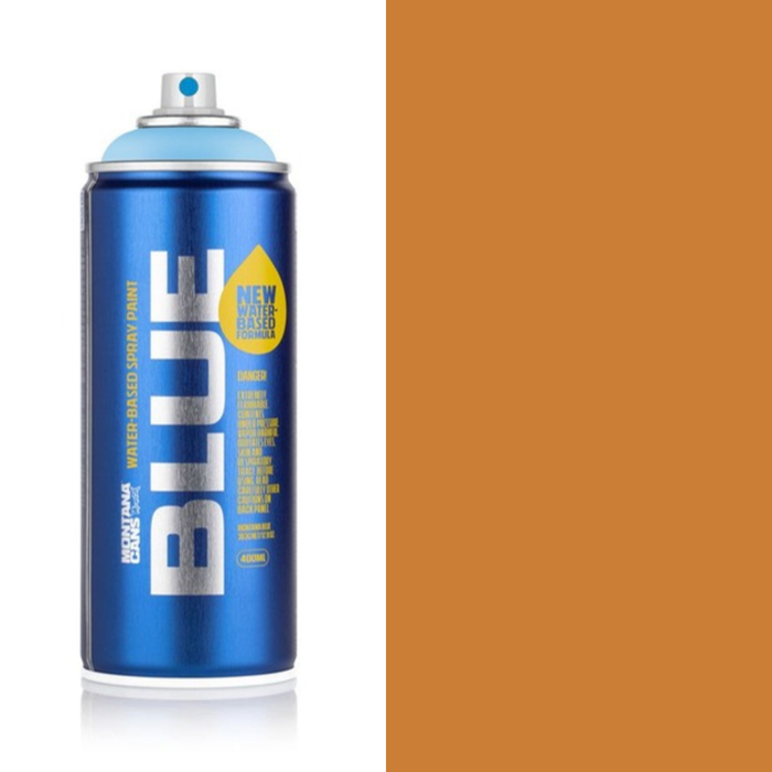Montana Blue Korma spray paint can, 400ml, half-can half-colour swatch