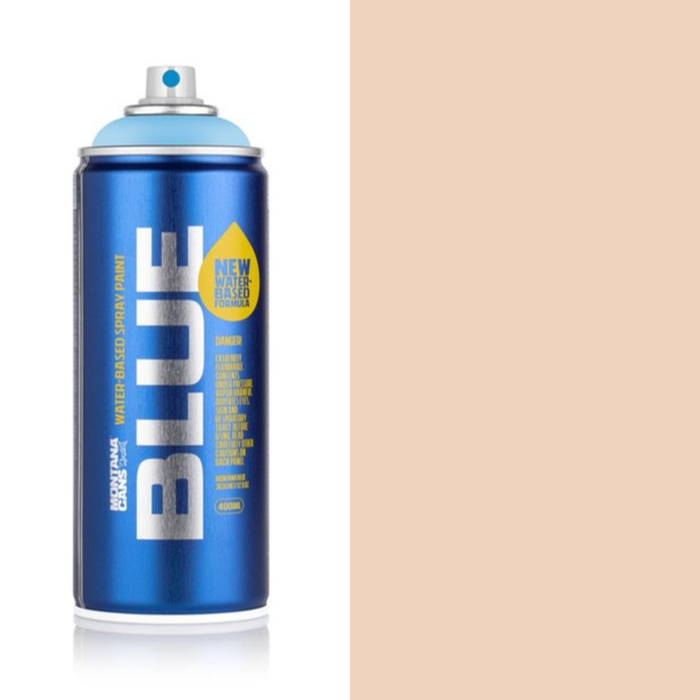 Montana Blue Doughy spray paint can, 400ml, half-can half-colour swatch