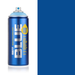 Montana Blue Shock Blue spray paint can, 400ml, half-can half-colour swatch