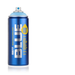 Montana Blue White spray paint can, 400ml, half-can half-colour swatch