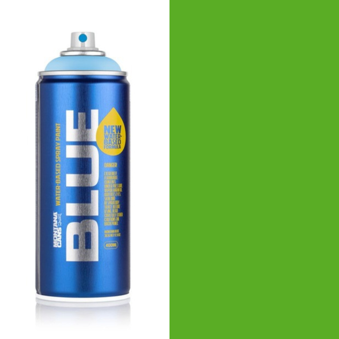 Montana Blue Midsummer spray paint can, 400ml, half-can half-colour swatch