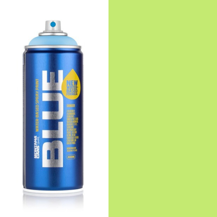 Montana Blue Mamba spray paint can, 400ml, half-can half-colour swatch