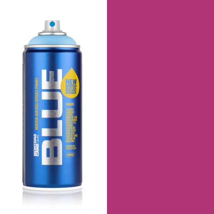 Montana Blue Purple Fantasy spray paint can, 400ml, half-can half-colour swatch