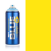 Montana Blue Stuart Yellow spray paint can, 400ml, half-can half-colour swatch