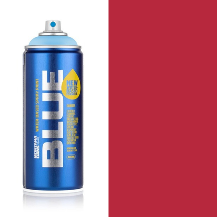 Montana Blue Salsa spray paint can, 400ml, half-can half-colour swatch