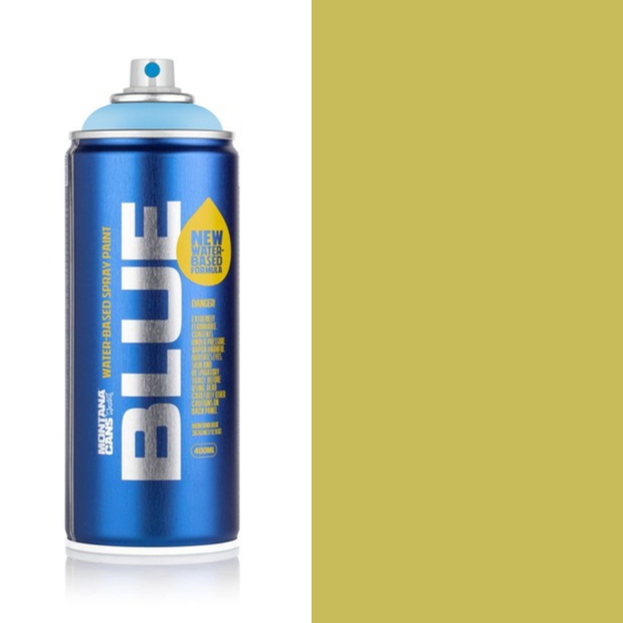 Montana Blue Pomelo spray paint can, 400ml, half-can half-colour swatch