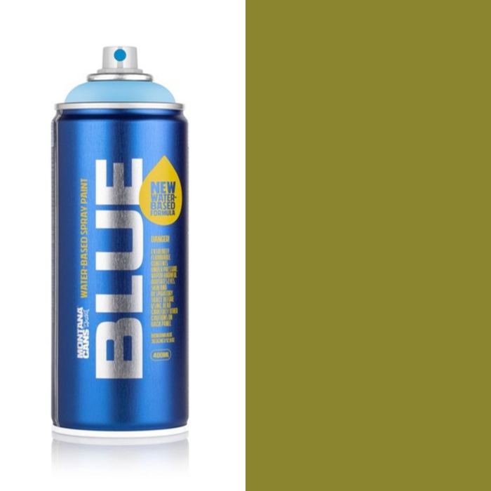 Montana Blue Pepperoni Hot spray paint can, 400ml, half-can half-colour swatch
