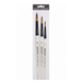 A set of three Daler Rowney graduate oil & ink brushes in sizes 10, 6, and 4, packaged in a white cardboard sleeve with a dark gray header.