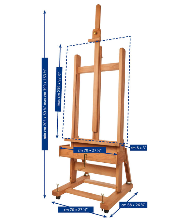 Mabef M/04 Studio Easel – Professional Beechwood Artist Easel