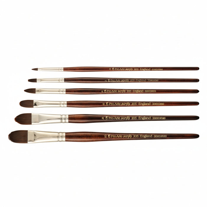 Pro Arte Series 205 Acrylix Filbert Brushes