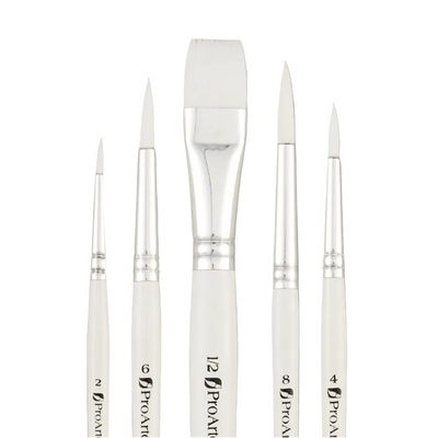 Pro Arte Polar W10 synthetic brush set for watercolour, gouache and acrylic painting