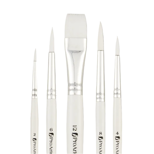 Pro Arte Polar W10 synthetic brush set for watercolour, gouache and acrylic painting