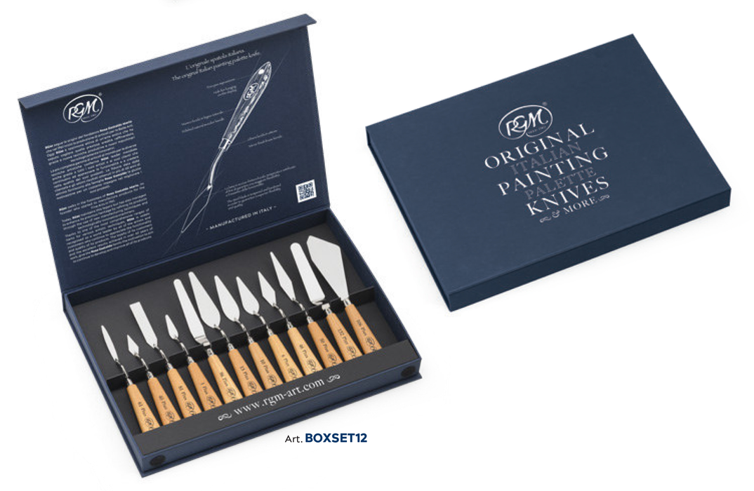RGM The Original Wooden Palette Knife Presentation Box Set of 12