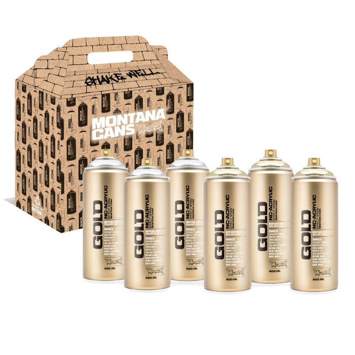 Montana Gold Box Set of 6 400ml Silver and Gold