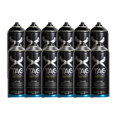 TAG Colors Black & Silver Pack of 12