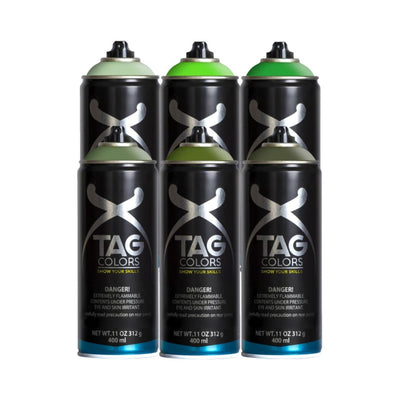 TAG Colors Green Tones Pack of 6