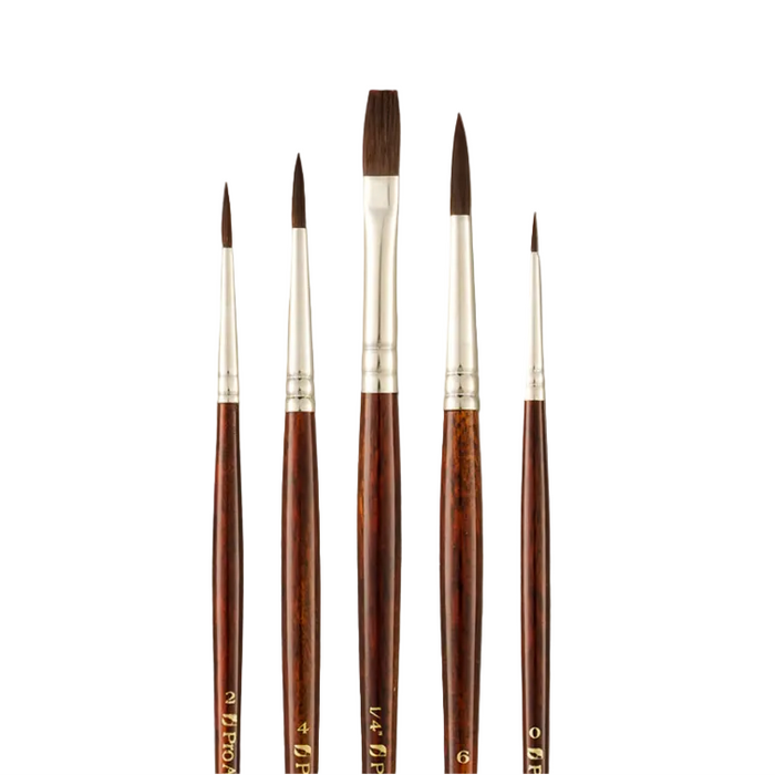 Pro Arte Acrylix synthetic brush set for acrylic painting and detail work Pro Arte Made in UK