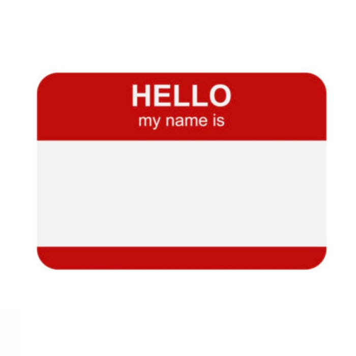 Hello My Name Is sticker pack of 10, Smile Rewards redemption item