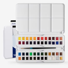 Daler Rowney Aquafine Watercolour Studio Set, 48 half-pans - Graffiti Gallery