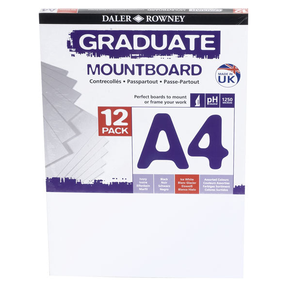 Daler Rowney Graduate Mountboards A4, pack of 12 alternate view - Graffiti Gallery