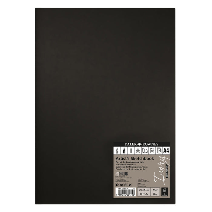 Daler Rowney Artist's Sketchbook, Ivory A4 Soft Touch, alternate view - Graffiti Gallery