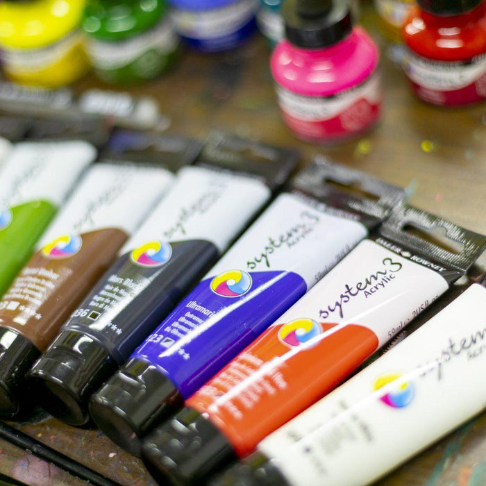 Daler Rowney System 3 Acrylic Starter Set in use - Graffiti Gallery