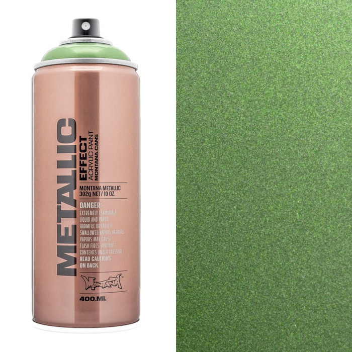 Montana Metallic Effect Spray Paint 400ml, Avocado Green EMC6040 - Graffiti Gallery