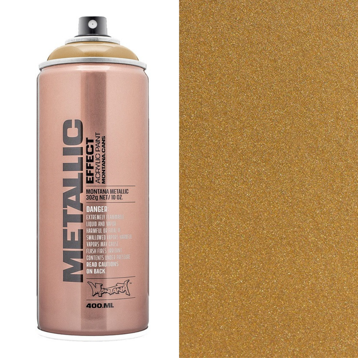 Montana Metallic Effect Spray Paint 400ml, Gold EMC1050 - Graffiti Gallery