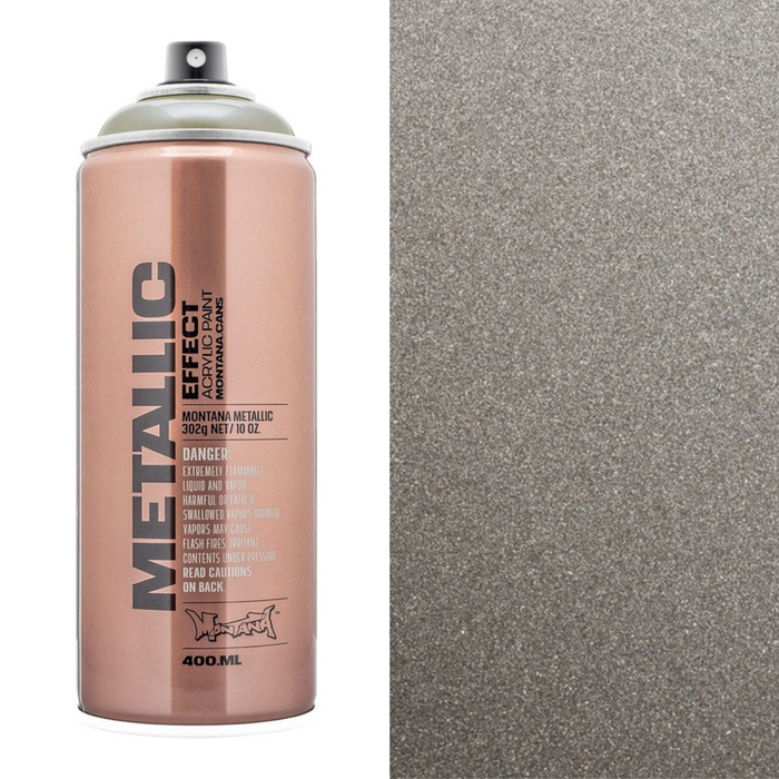 Montana Metallic Effect Spray Paint 400ml, Titanium EMC1010 - Graffiti Gallery