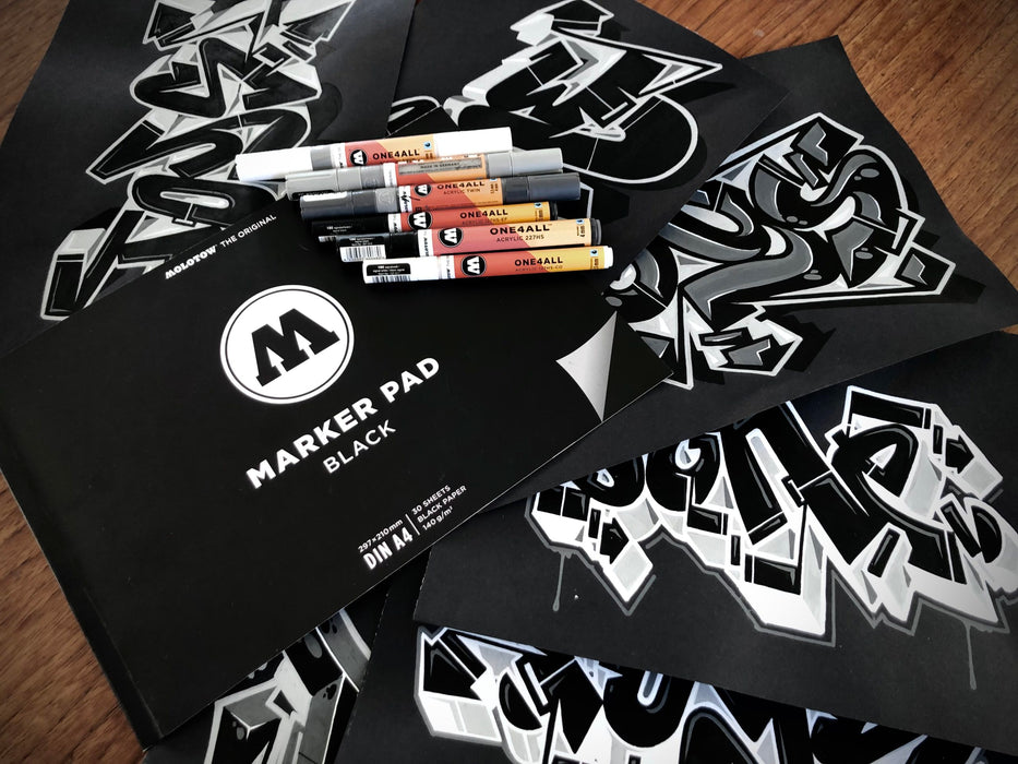 Molotow Marker Pad Black DIN A4 landscape