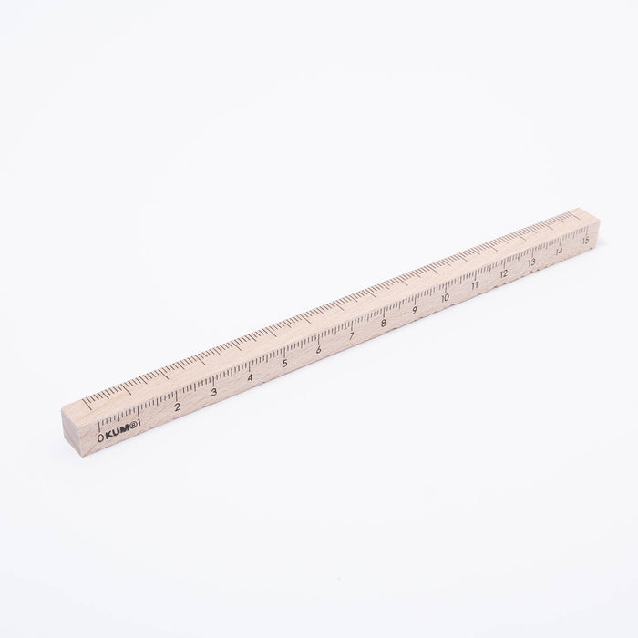 KUM 15cm Square Wood Ruler