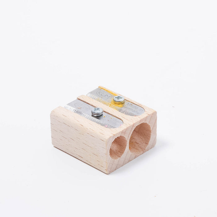 KUM Wood 2 double beech wood block pencil sharpener