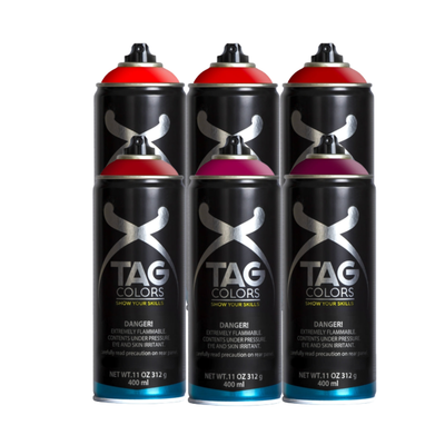 TAG Colors Red Tones Pack of 6