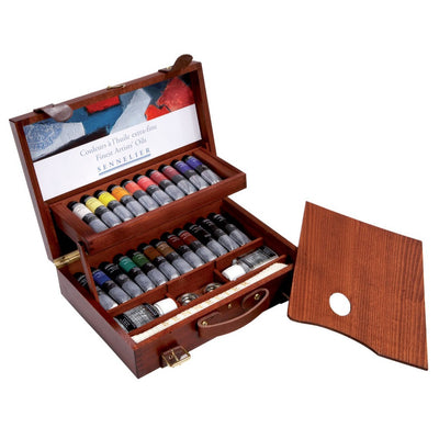 Sennelier Artist Oil Colour Wooden Box Set 22 x 40ml Extra Fine Oils